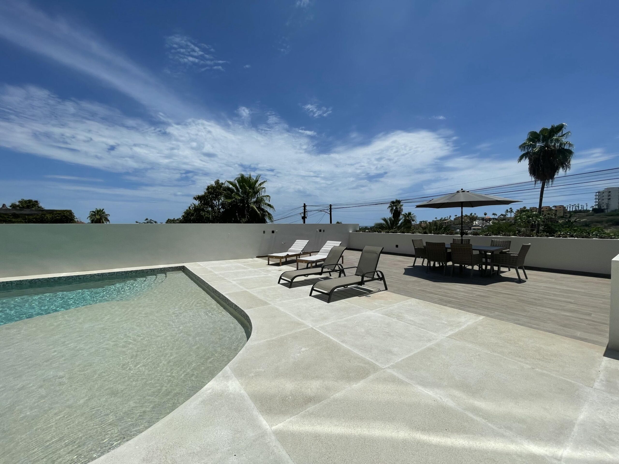Cabo Luxury Vista Vela Sunset Penthouse fully furnished and turnkey, located in VistaVela Sunset. This PH features spacious interiors, an open-concept living and dining area, and a fully equipped kitchen with appliances included. The unit comes completely furnished, ready to move in or start generating rental income immediately.The highlight of the property is its oversized private rooftop terrace, offering ample space to design and create any concept you envision -- from a lounge area, outdoor kitchen, jacuzzi, or entertainment space. Ideal for those looking to customize their outdoor living experience and maximize the Cabo lifestyle.Amenities:6 swimming poolsFully equipped fitness centerClubhousePadel and pickleball courtsLandscaped gardens and green areasPutting green24/7 gated security for sale