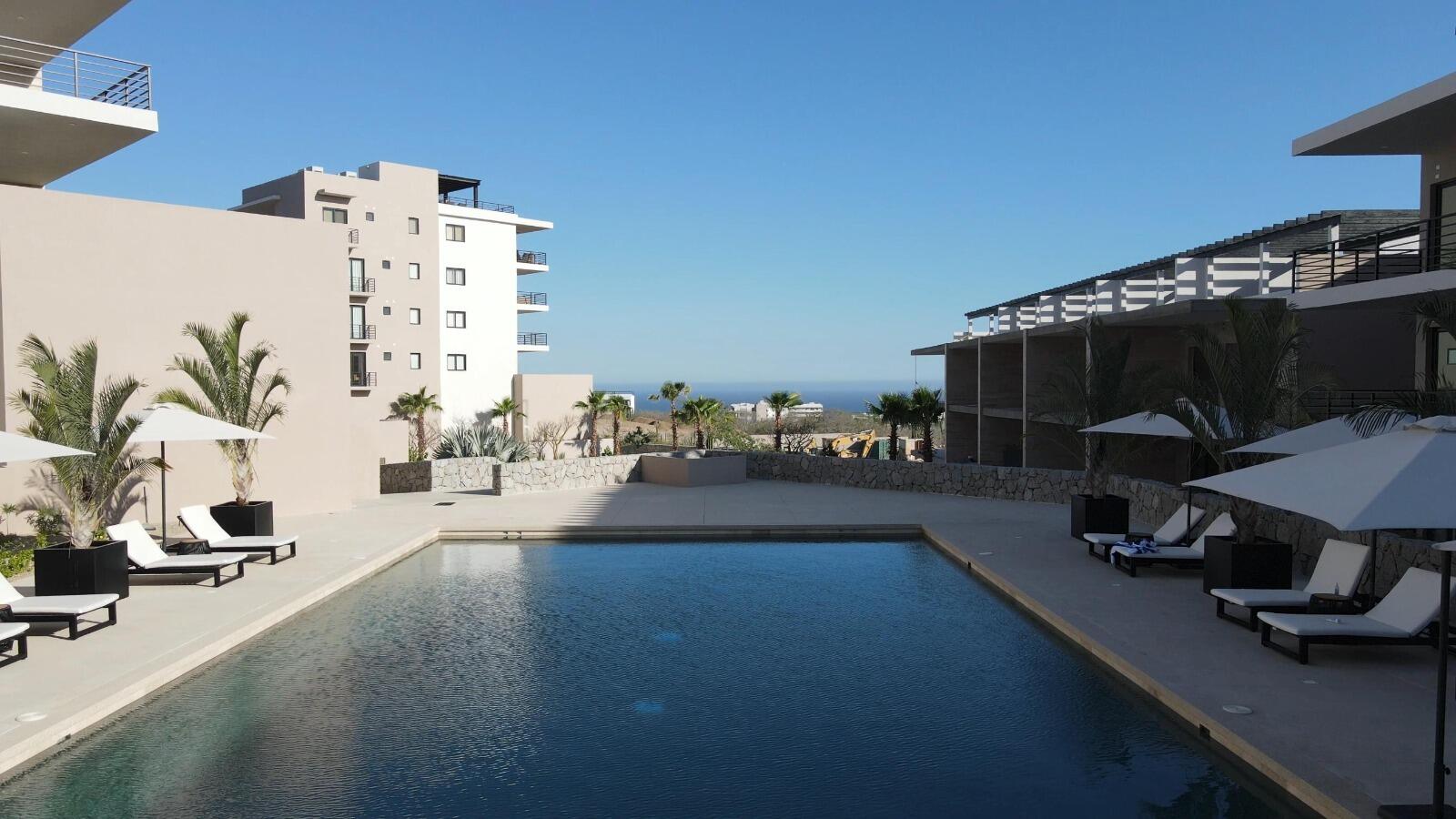 Cabo Luxury Tramonti Paradiso Pre-construction 2BD/2.5BA condo on the 2nd floor in Tramonti Paradiso, El Tezal. Features partial ocean for sale