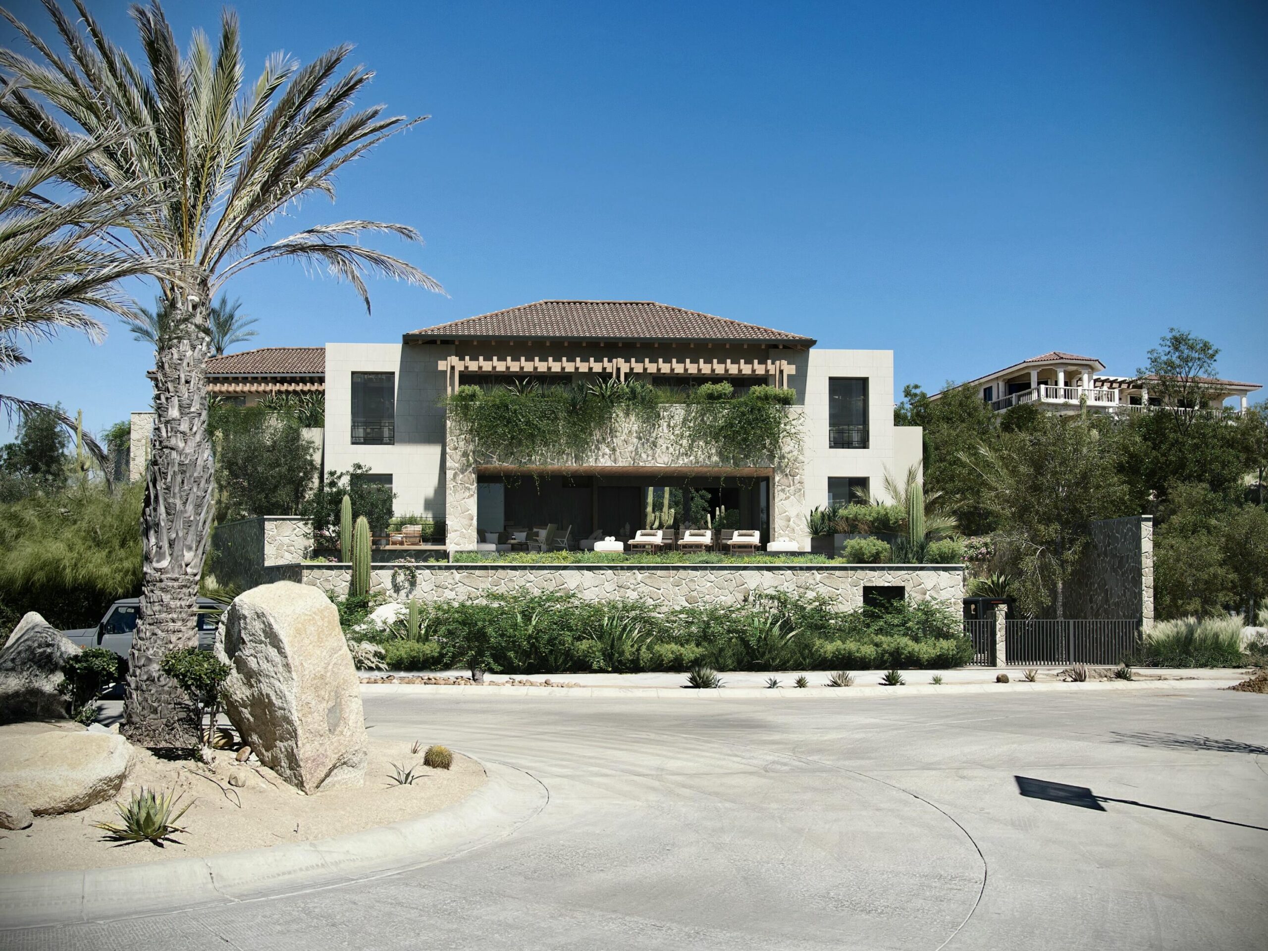 Cabo Luxury El Altillo To be completed in April 2026 Altillo 56 is set within the highly secure and exclusive El Altillo , Puerto Los Cabos community, this striking contemporary estate offers an exceptional lifestyle at the intersection of privacy, architecture, and natural beauty. Positioned to capture sweeping golf course for sale