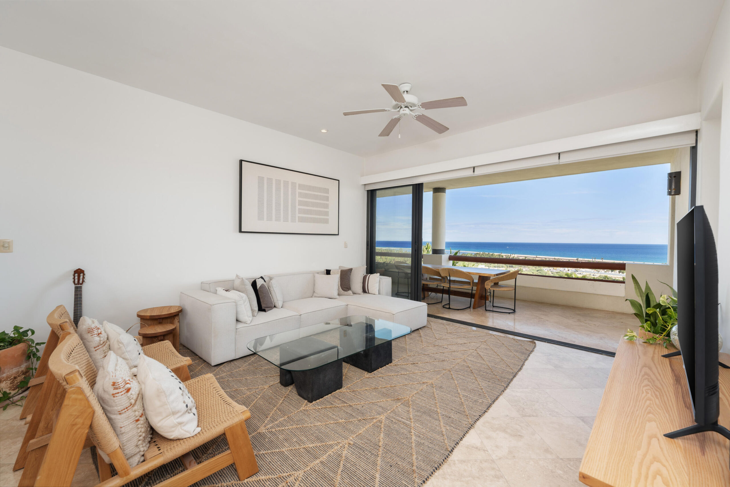 Cabo Luxury Costa Mare Discover this stunning, brand-new condominium in Costa Mare, designed to offer comfort, style, and an exceptional living experience in Cabo San Lucas.The unit features 2 spacious bedrooms and 2 full bathrooms, thoughtfully laid out to provide both privacy and functionality. Its open and expansive kitchen flows seamlessly into the living area, creating the perfect space for everyday living and entertaining. Step out onto the balcony and enjoy beautiful city for sale