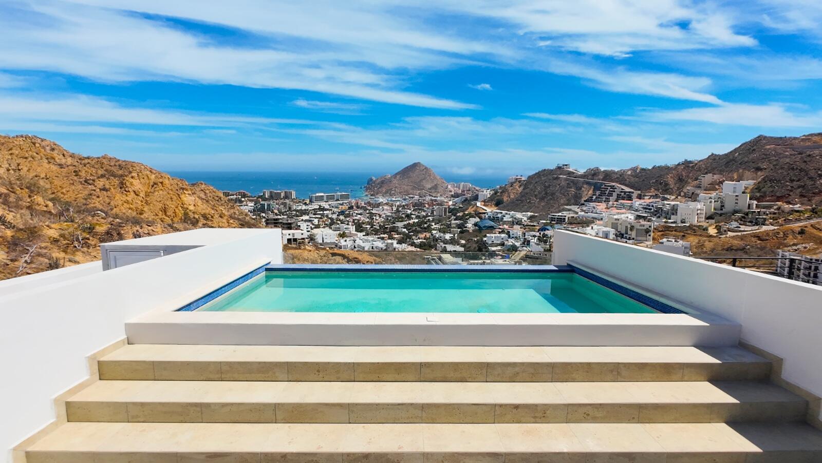Cabo Luxury The Five THE FIVE is a unique development, ready to move in, turn-key Condos, at walking distance to downtown in the world famous gated community EL PEDREGAL in Cabo San Lucas. Modern and quality construction.This condo fully furnished, ready to move in, features 2 bedrooms, 2 full bathrooms, 1 half bathroom, amazing for sale