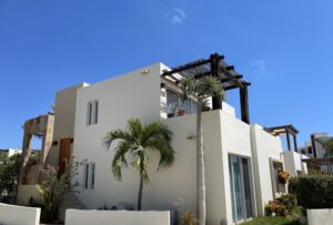 Cabo Luxury Camino Del Mar A unique opportunity to acquire a furnished home with 3 bedrooms, 2 and a ½ baths, 2 car garage, patio, and a rooftop with ocean, mountain and golf course – C7 lot Ocho(8), Cabo Corridor, BS