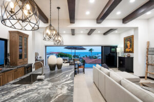 Cabo Luxury Palmilla Estates Discover a standout investment opportunity in coveted Palmilla Estates, where relaxed coastal style meets refined comfort. This single-story 3-bedroom, 3-bath home blends natural stone, warm wood beams, and a gourmet kitchen with high-end appliances, breakfast nook, and full bar. A generous entry courtyard opens to a heated pool, jacuzzi, outdoor kitchen, and a sun-washed yard overlooking the 9th fairway of the Jack Nicklaus Mountain Course. Eligible for a golf membership, it also makes an effortless vacation retreat with close access to Palmilla Beach, world-class amenities, and the charming San José town center. – Camino de la Duna, Cabo San Lucas, BS