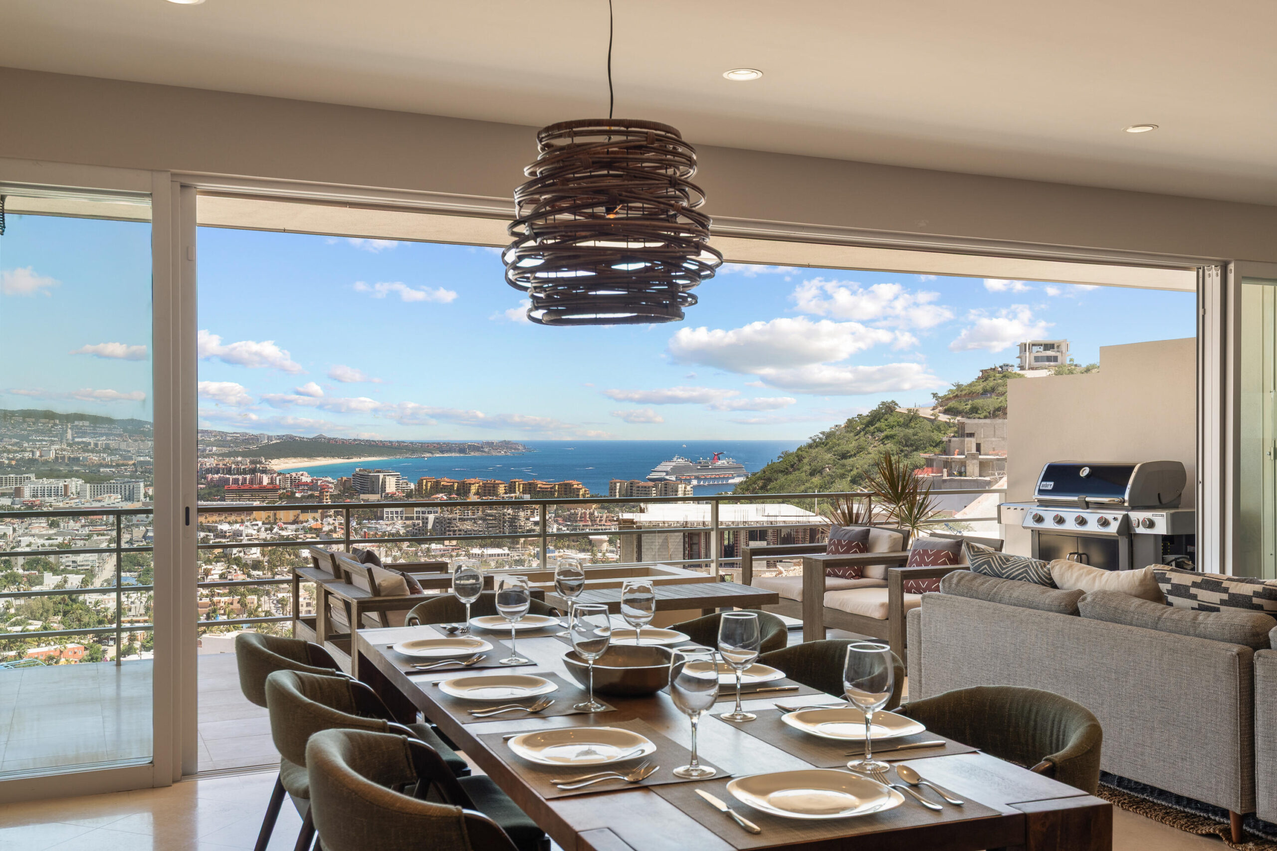 Cabo Luxury Cabo Cortez Welcome to Cabo Cortez, an intimate collection of just 16 boutique residences offering the ultimate in modern luxury beside the San José del Cabo Marina. Designed with elegance and sophistication, these residences place you steps from the yachts, fine dining, and vibrant energy of the marina's heart. Residents enjoy curated amenities including a resort-style pool, firepits, zen garden, wine lounge with private lockers, gym, and underground enclosed parking with individual storage units. Each home is delivered with SMEG kitchen appliances, refined finishes, a Big Green Egg BBQ, and its own private jacuzzi. From your terrace, take in tranquil for sale