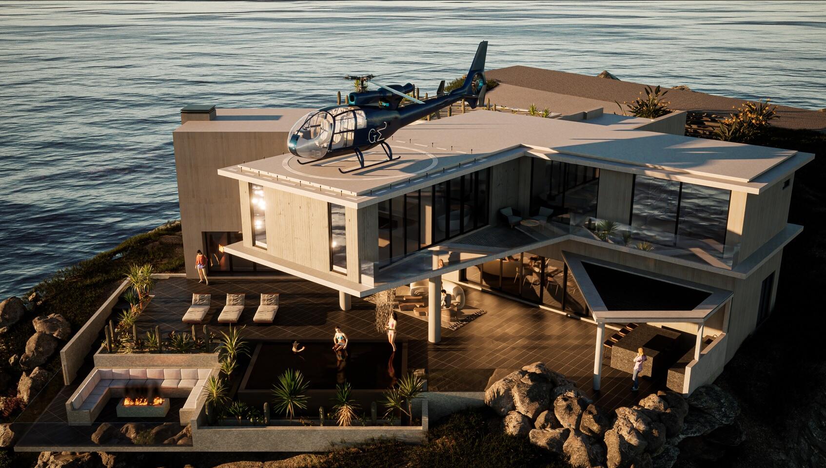 Cabo Luxury Pedregal Heights Villa Aurora is a quiet exploration of proportion, light, and horizon. Perched in Pedregal Heights at the highest point of in all of Los Cabos, the terrain opens to sweeping for sale