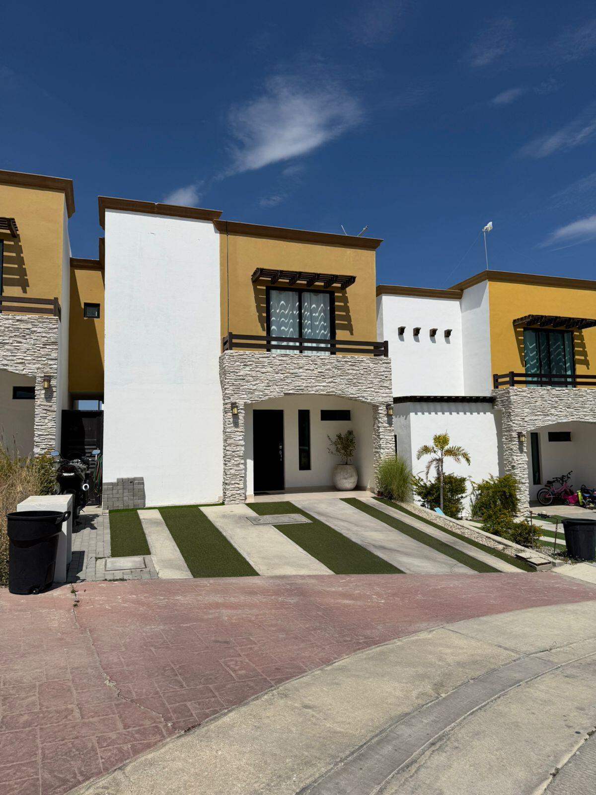 Cabo Luxury Camino Del Mar A unique opportunity to acquire a furnished home with 3 bedrooms, 2 and a ½ baths, 2 car garage, patio, and a rooftop with ocean, mountain and golf course for sale