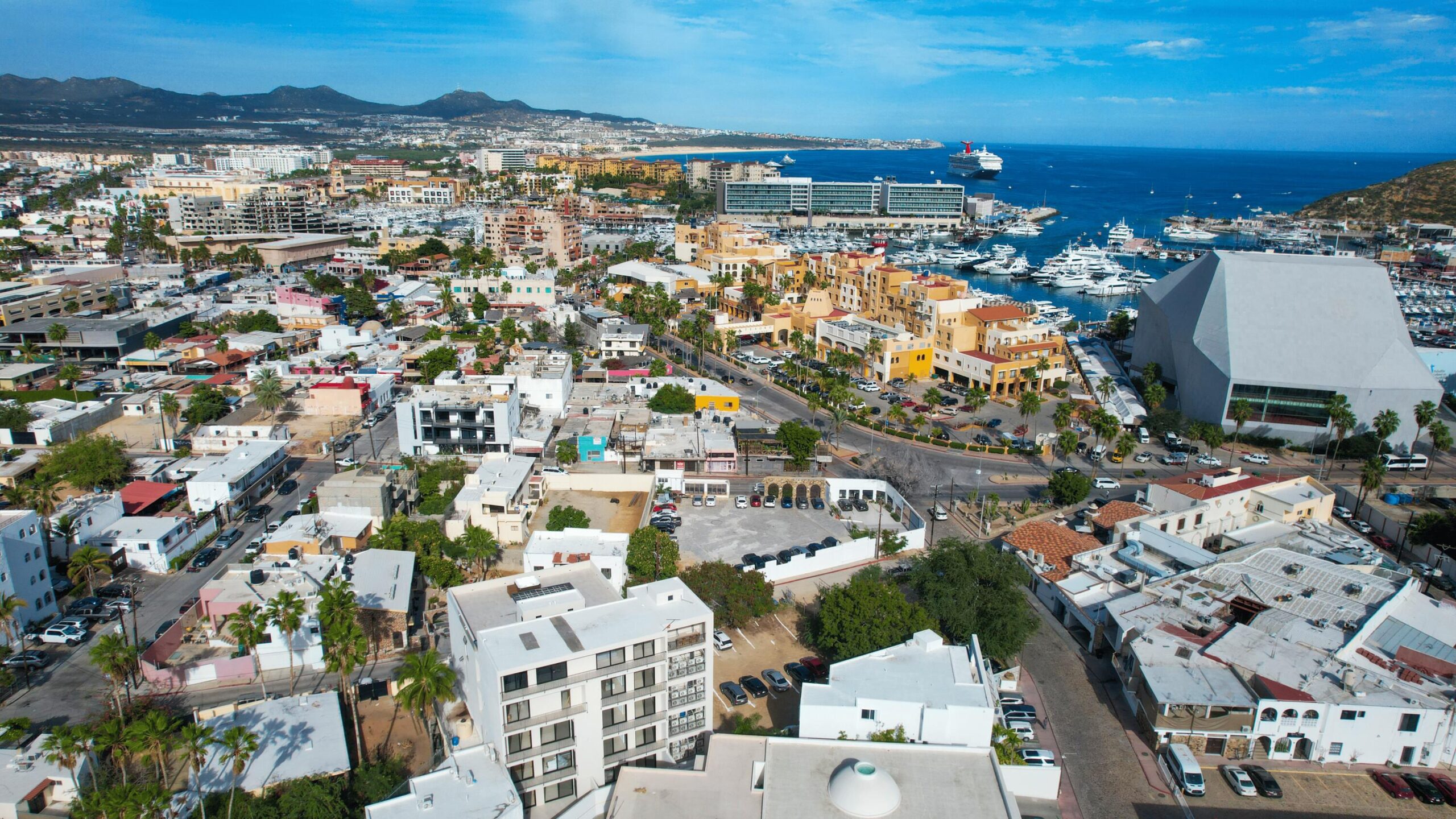 Cabo Luxury Three Point Tower Experience elevated living in this one-of-a-kind turnkey penthouse in downtown Cabo--only 3 penthouse condos in the building. Fully furnished 2BD/2.5BA with designer finishes, two oversized closets, and two secured garage spots behind a mechanic gate and secured entry door. Built in 2023, this stylish retreat offers peace of mind and comfort. Enjoy panoramic bay and city for sale