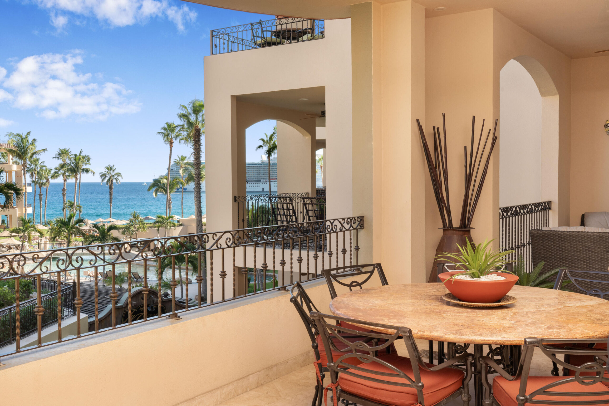 Cabo Luxury Cabo Costa TURNKEY FULLY FURNISHED 2-BEDROOM CONDO WITH PRIVATE PLUNGE POOL. Beautiful turnkey 2-bedroom ground-floor condo in Duna Tower at Cabo Costa, Cabo San Lucas. Features a private patio with dipping pool, ideal for seamless indoor-outdoor living and strong rental appeal. The unit offers two spacious en-suite bedrooms and a modern design with neutral finishes, creating a comfortable and inviting space.Cabo Costa is a newer community designed to blend architecture with nature, offering a tranquil and upscale environment.Amenities include clubhouse, infinity pool, gym, sundeck, kids' area, jacuzzi, wet bar, snack bar, and massage area.Ideal as a vacation home or investment property. for sale