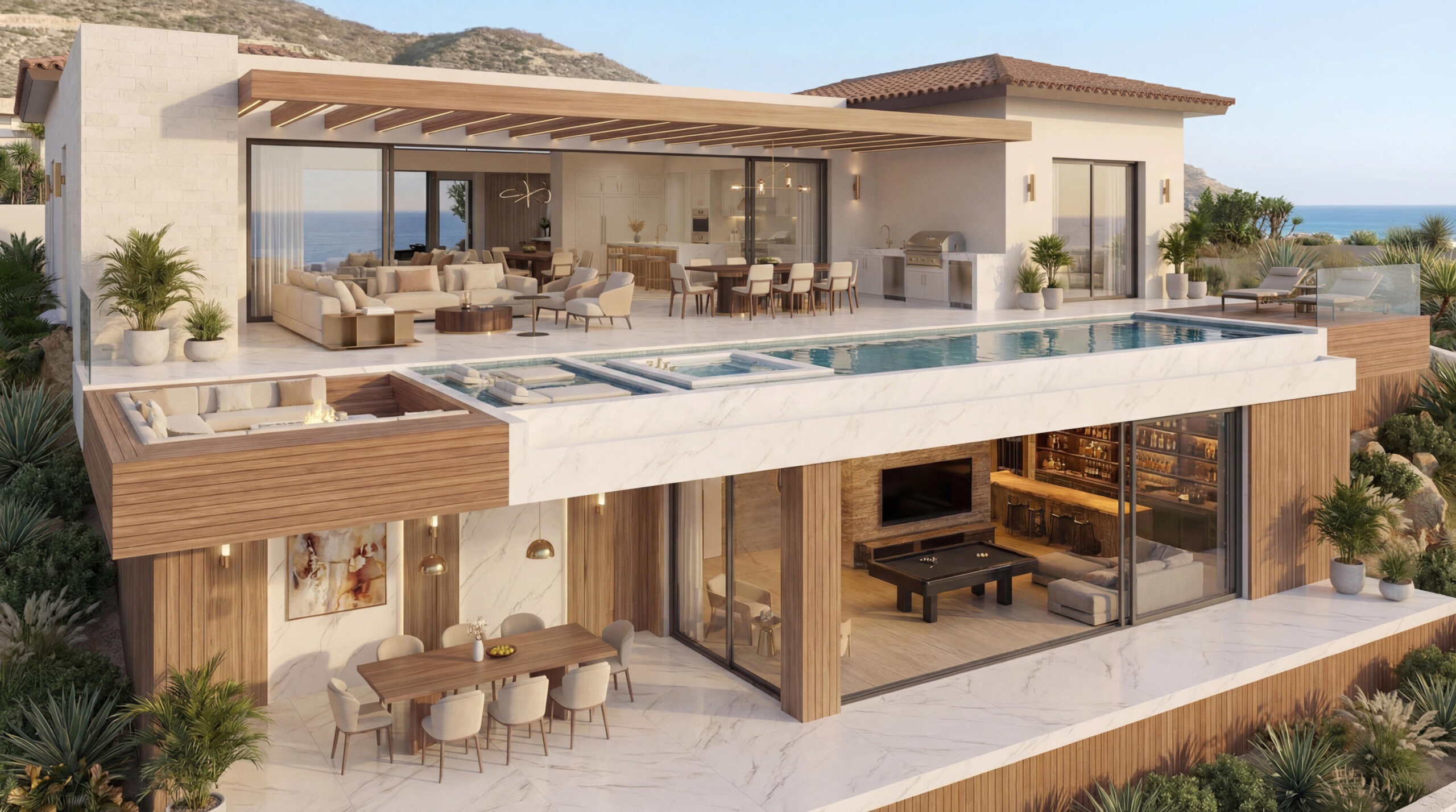 Cabo Luxury Coronado PLEASE WATCH THE VIDEO FIRST!Possibly the best location in Quivira at the end of the Cul De Sac looking directly at the pacific and the Quivira Golf Course. Amazing positioning zero blockage of for sale