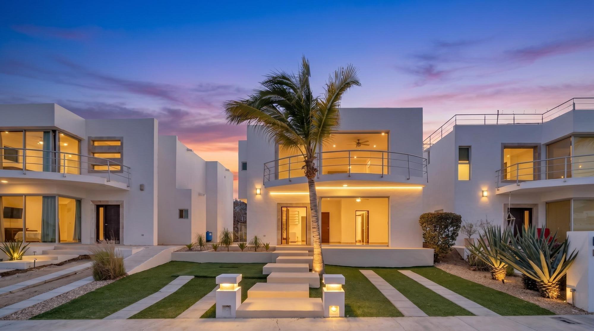 Cabo Luxury Vistana Spacious, clean, and comfortable home located in Vistana Del Cabo community. This well designed property features 3 bedrooms and 2 bathrooms on the main floor, offering privacy and convenience for everyday living.The second level offers a bright open-concept layout that seamlessly connects the living room, family (day) room, dining area, kitchen, and a full bathroom perfect for entertaining or relaxing with family.Enjoy access to a rooftop terrace with stunning 360 degree for sale