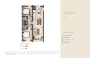 Cabo Luxury Nahara Cabo Living Discover this exclusive 2-bedroom residence at Nahara Cabo Living. Offering 85 m² total, including 75.2 m² of interior living space and 9.8 m² of terraces, this thoughtfully designed unit features a functional layout, abundant natural light, two private terraces, a laundry closet, elevator access, and high-end finishes throughout.Residents enjoy resort-style amenities including a clubhouse with gym, hotel-style guest suites, swimming pools, paddle and pickleball courts, fire pit areas, panoramic – NURA NAHARA CABO LIVING, Cabo Corridor, Cabo Corridor, BS