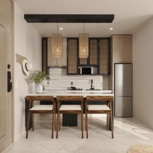 Cabo Luxury Kamu Living KAMU Living 313 es una unidad de dos recámaras en preventa, ideal para quienes buscan mayor comodidad y potencial de rentabilidad en El Tezal.El desarrollo integra amenidades tipo hotel como alberca, jacuzzi, gimnasio, rooftop, coworking, elevador y estacionamiento subterráneo. La operación de rentas vacacionales estará a cargo de Momentum, empresa especializada en la administración y promoción de propiedades en plataformas como Airbnb, Booking y Expedia.Además, KAMU Living contará con locales comerciales en planta baja y la presencia de IWG con oficinas y consultorios, creando un entorno dinámico de servicios, trabajo y hospitalidad. With a hotel reservation system integrated with leading platforms like Expedia, Booking, Airbnb, and other powerful engines, supported by expert hospitality managers in Los Cabos, KAMU Living ensures optimal exposure and high occupancy rates.Designed by seasoned developers with extensive experience in Los Cabos' hospitality industry, KAMU Living promises higher returns than traditional vacation rentals while offering a luxurious lifestyle and unmatched convenience. – EL TEZAL, Cabo Corridor, BS