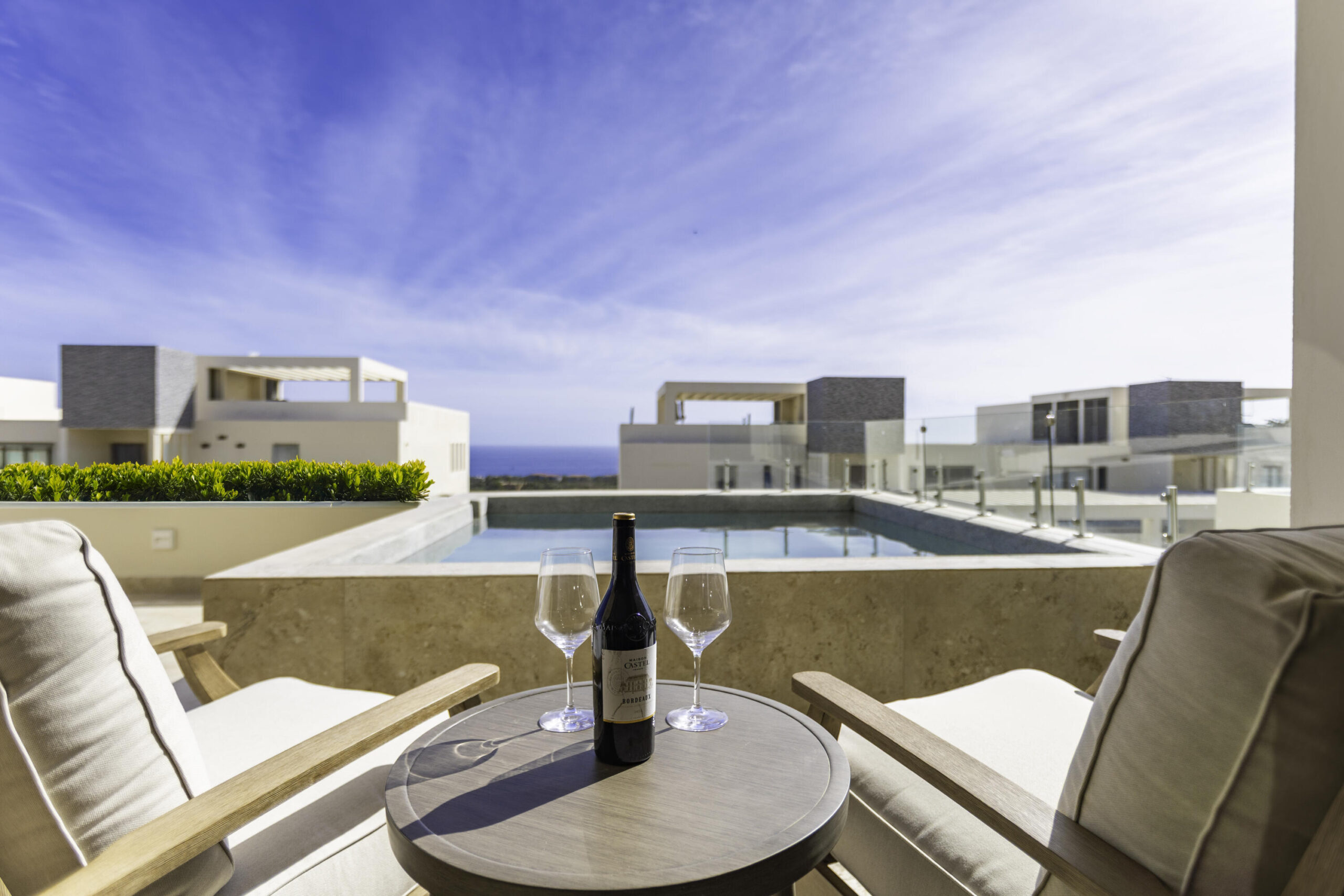 Cabo Luxury Cabo Costa Welcome to Cabo Costa, one of Cabo San Lucas' newest residential communities, where modern architecture meets the natural beauty of Baja. This beautifully appointed ground-floor residence features two spacious en-suite bedrooms, a private terrace, and a dipping pool. Finished in warm, neutral tones, the home offers a timeless design that is both elegant and inviting. Residents enjoy resort-style amenities including a clubhouse, infinity pool, fitness center, sundeck, and business space. Contact me today for more information or to schedule a private tour. – Via La Paloma, Cabo Corridor, BS